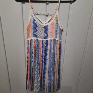 Anthropologie Raga Tie Dye Strappy Mini Dress NWT Sz M